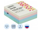 Бумага для заметок с клеевым краем Attache Simple куб 76х76, пастель 4 цвета 400 л