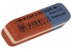 Ластик KOH-I-NOOR 6521/80, 41х14х8мм для графита и чернил сине-красный, Чехия