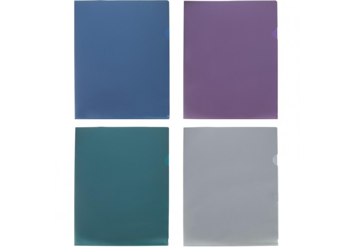 Папка-уголок Attache Metallics А4 200мкм  (срн/зел/сер/син)