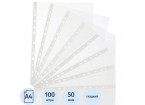 Папка-вкладыш (файлы) А4 50 мкм гладкий Элементари, с перф. 100шт/уп