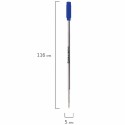 Стержень шариковый масляный BRAUBERG металлический, 116 мм, тип CROSS, узел 1 мм, синий, Индия