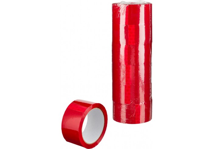 Клейкая лента 48ммх66мх45мкм красная