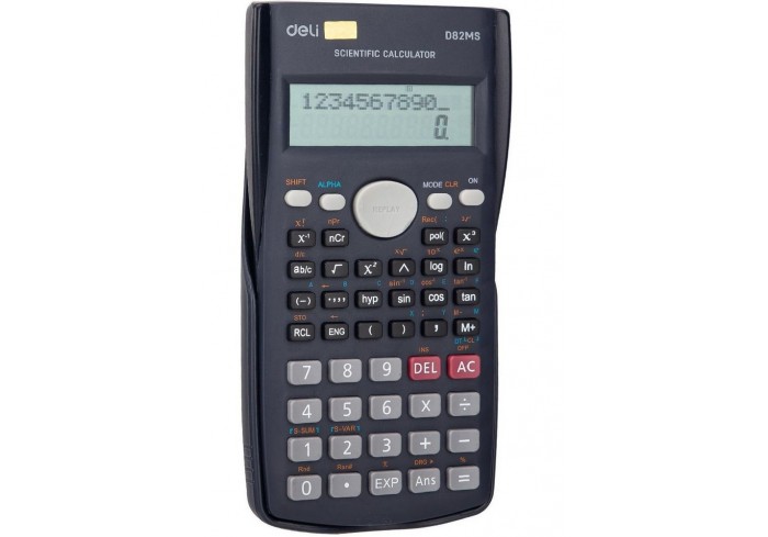 Калькулятор научный Deli ED82MS темно-синий 10+2-разр. 240 функций