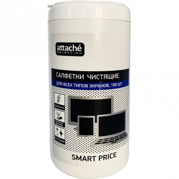 Салфетки для экранов, мониторов 100шт в тубе, 112х170 МБЛ