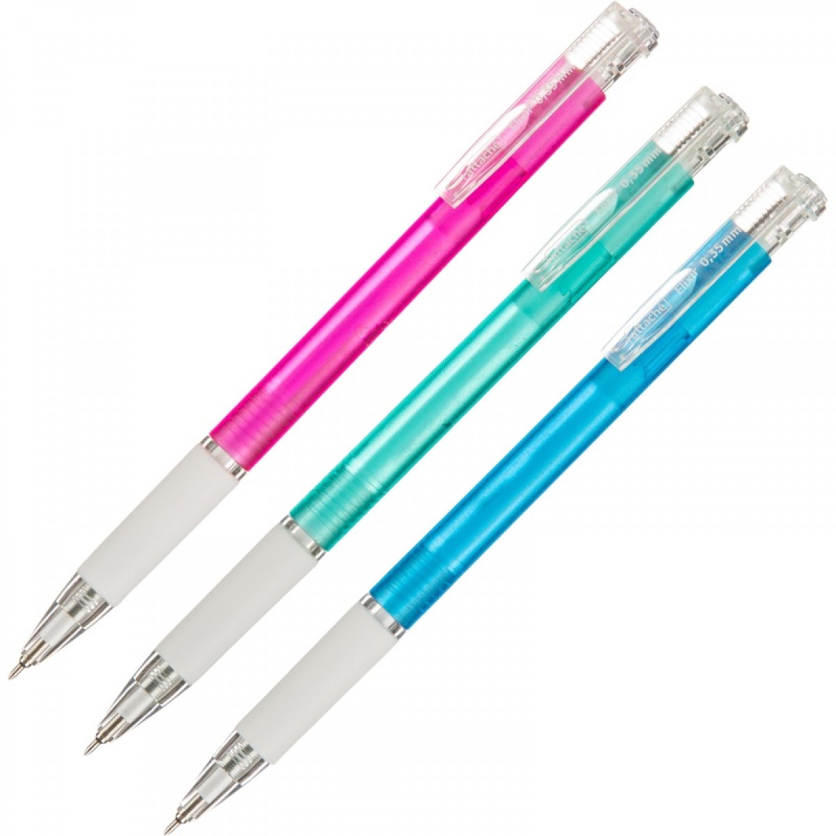 Ручка шариковая автомат. Attache Elixir, с манжеткой, 0,35мм, синяя, ассорти, 107мм