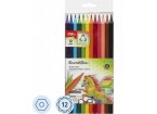 Карандаши цветные пластиковые 12 цветов Deli Enovation EC110-12 6-гран.
