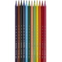 Карандаши цветные пластиковые 12 цветов Deli Enovation EC110-12 6-гран.