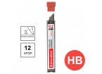 Грифели запасные 0,5 мм, HB, BRAUBERG, КОМПЛЕКТ 12 шт., 