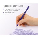 Карандаши цветные пластиковые BRAUBERG PREMIUM, 12 цветов, шестигранные, грифель 3 мм,