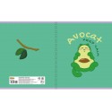 Тетрадь 48 л, А5 общая №1School Avocat зел,клет,скреп, ВД-лак, 100%