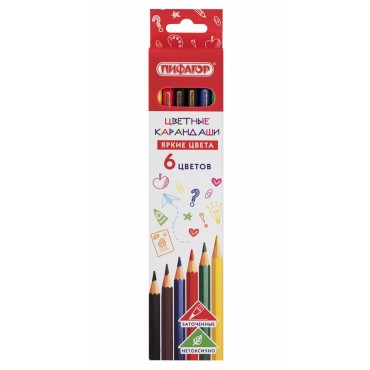 Карандаши цветные ПИФАГОР ЭКО 