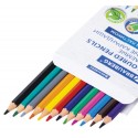 Карандаши цветные стираемые с ластиком BRAUBERG, 12 цветов, шестигранные