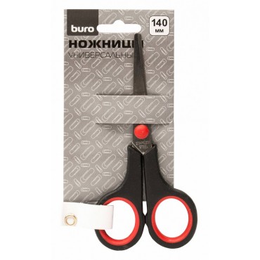 Ножницы Buro Smart универсальные 140мм ручки с резиновой вставкой