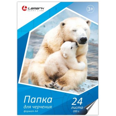 Папка для черчения А4 24л 200 г/м2