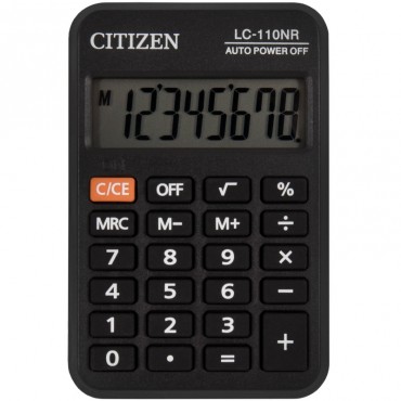 Калькулятор карманный Citizen LC-110NR 8 разрядный, батарейка в комплекте