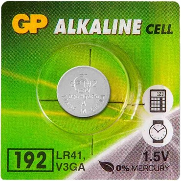Батарейка GP Alkaline (отрывной блок), 192 (G3, LR41), алкалиновая, 1 шт., блистер