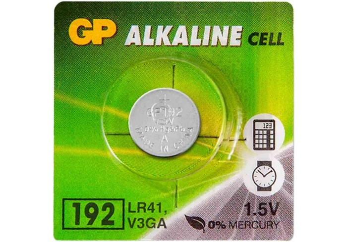 Батарейка GP 192 (G3, LR41), Alkaline 1 шт.