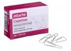 Скрепки Attache оцинкованные треугольные 25 мм, негофрированные, 100шт/уп