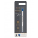 Стержень шариковый объемный Parker QuinkFlow Ball Point синий, 98мм, 0,8мм, метал. блистер, Франция
