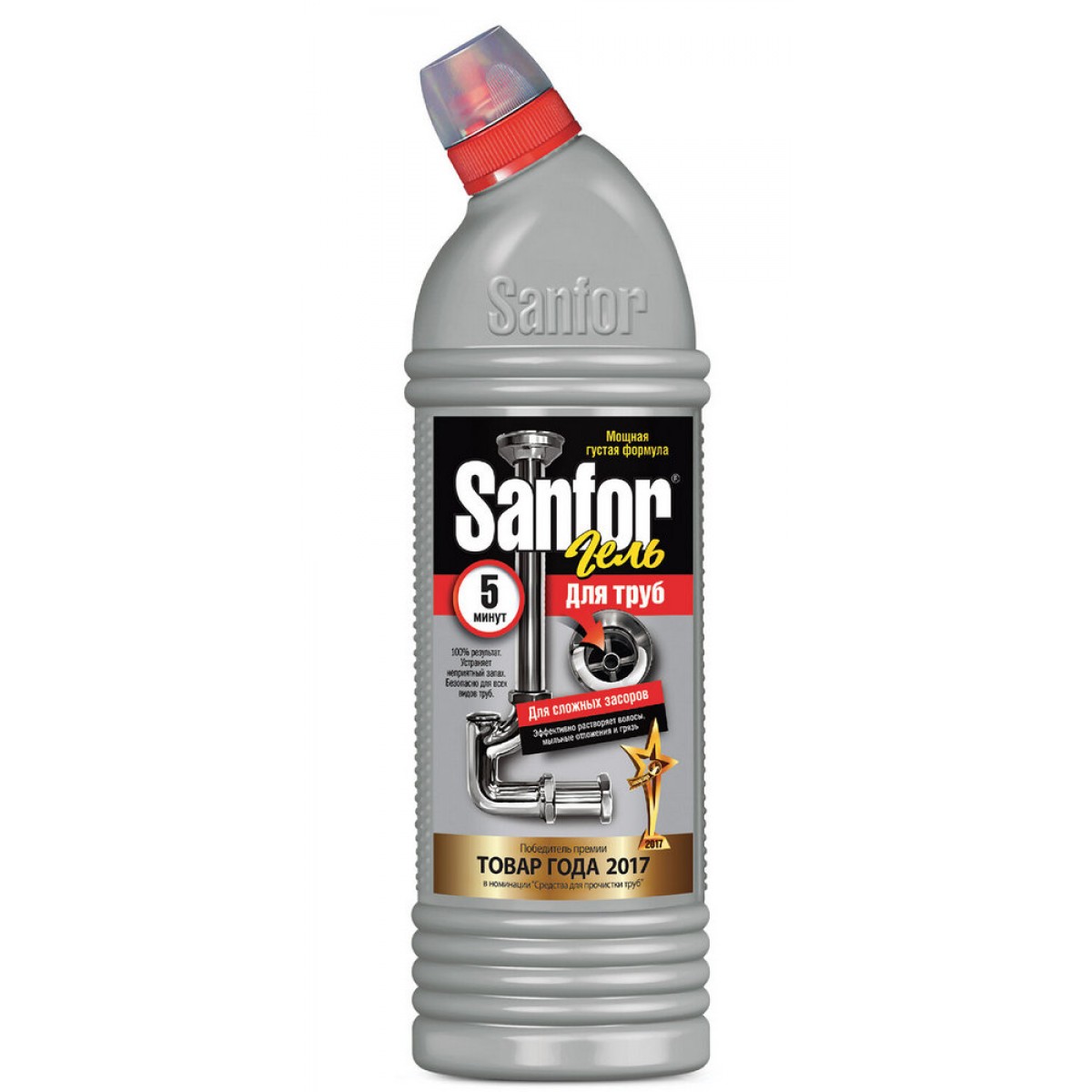 Средство для прочистки канализационных труб 1 кг, SANFOR (Санфор),