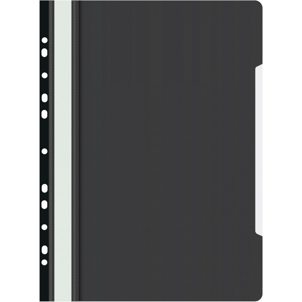 Папка-скоросшиватель Бюрократ PS-P20BLCK A4 прозрач.верх.лист боков.перф. пластик черный 0,12/0,16