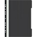 Папка-скоросшиватель Бюрократ PS-P20BLCK A4 прозрач.верх.лист боков.перф. пластик черный 0,12/0,16
