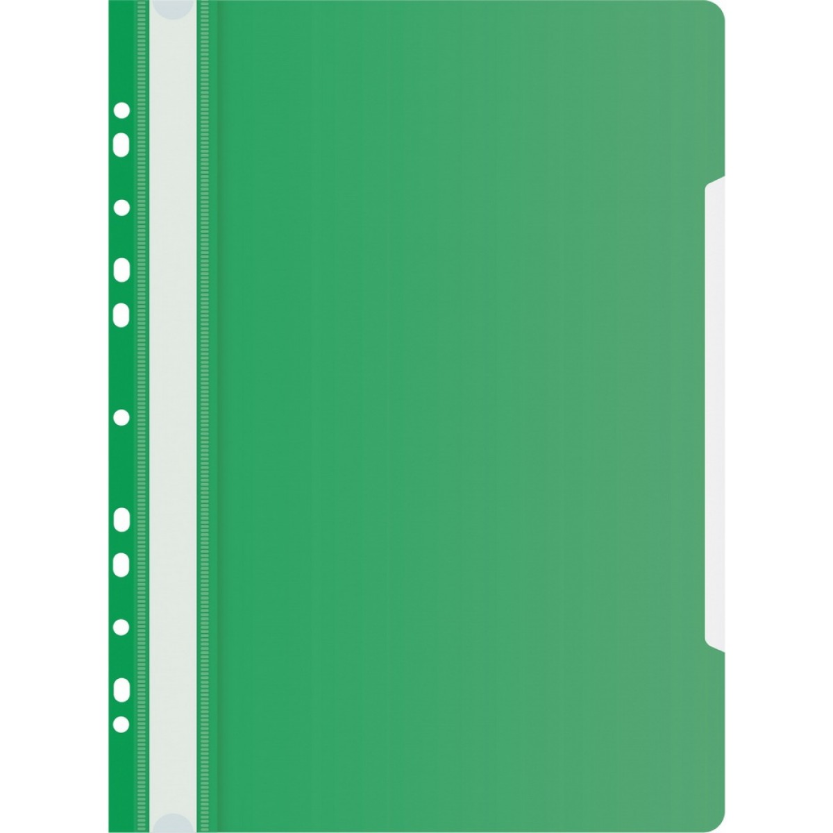 Папка-скоросшиватель Бюрократ PS-P20GRN A4 прозрач.верх.лист боков.перф. пластик зеленый 0,12/0,16