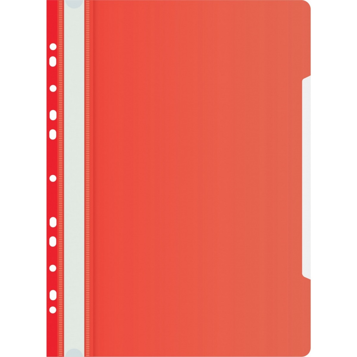 Папка-скоросшиватель Бюрократ PS-P20RED A4 прозрач.верх.лист боков.перф. пластик красный 0,12/0,16