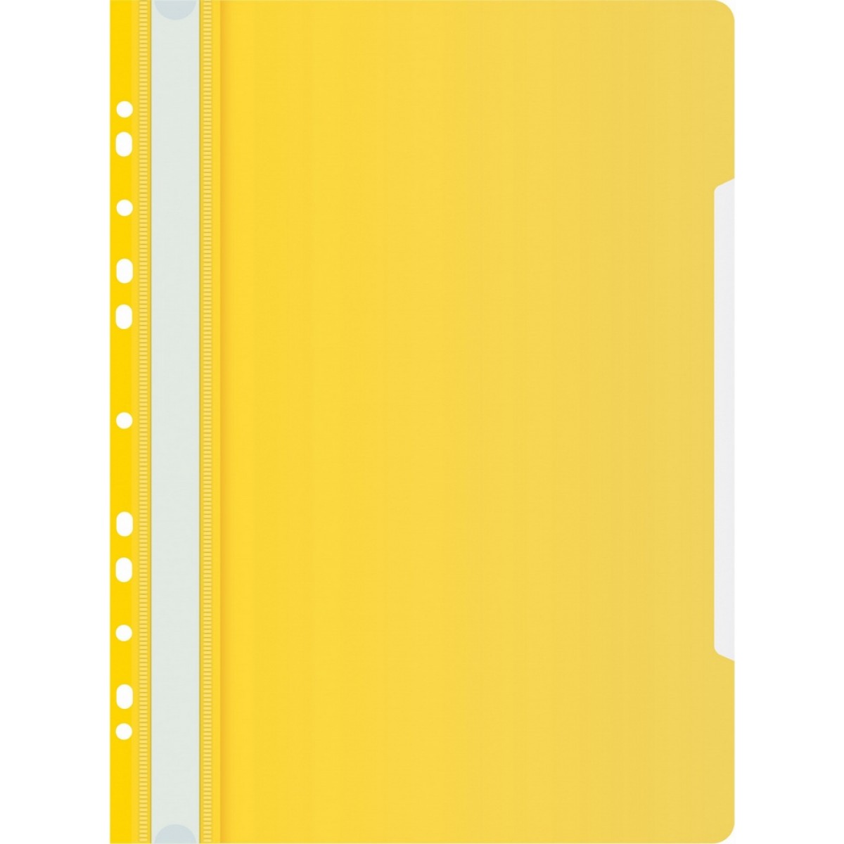 Папка-скоросшиватель Бюрократ PS-P20YEL A4 прозрач.верх.лист боков.перф. пластик желтый 0,12/0,16