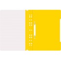Папка-скоросшиватель Бюрократ PS-P20YEL A4 прозрач.верх.лист боков.перф. пластик желтый 0,12/0,16