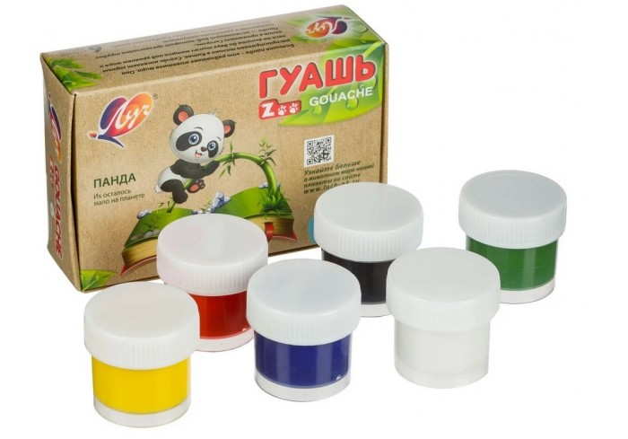 Гуашь 6цв.,Луч Zoo,банка 15 мл