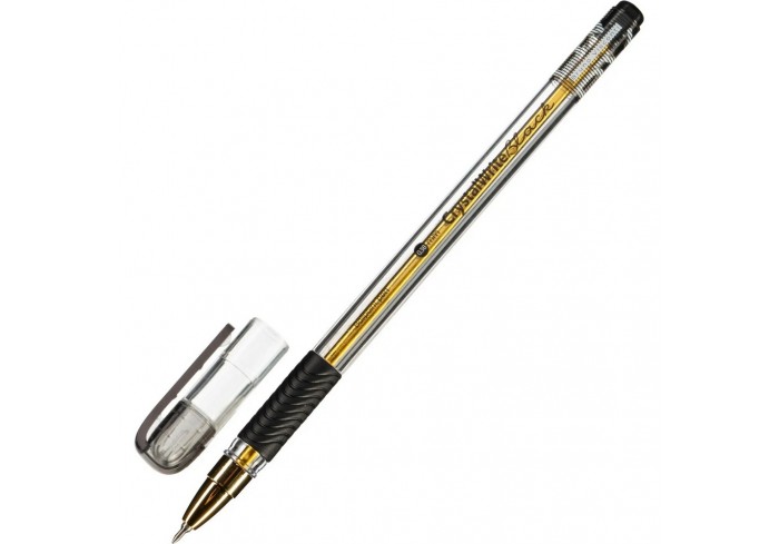 Ручка шариковая BrunoVisconti неавтомат. CRYSTALWRITE, черный стержень 0,38мм, 1000м, мягкое письмо