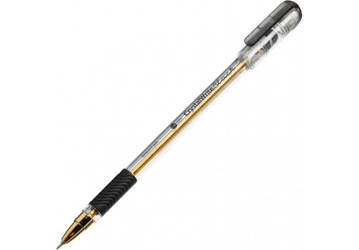Ручка шариковая BrunoVisconti неавтомат. CRYSTALWRITE, черный стержень 0,38мм, 1000м, мягкое письмо