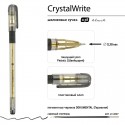 Ручка шариковая BrunoVisconti неавтомат. CRYSTALWRITE, черный стержень 0,38мм, 1000м, мягкое письмо