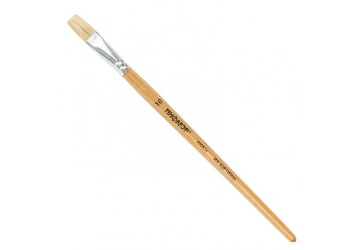Кисть ПИФАГОР, щетина, плоская, № 10