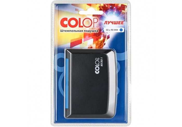 Подушка штемпельная настольная COLOP Micro1 син. 9х5см, ан.9051, блист.109661, Чехия