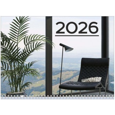 Календарь квартальный 2026 ОФИС, блок бум.мелов.80г/м2 2+0, курсор,