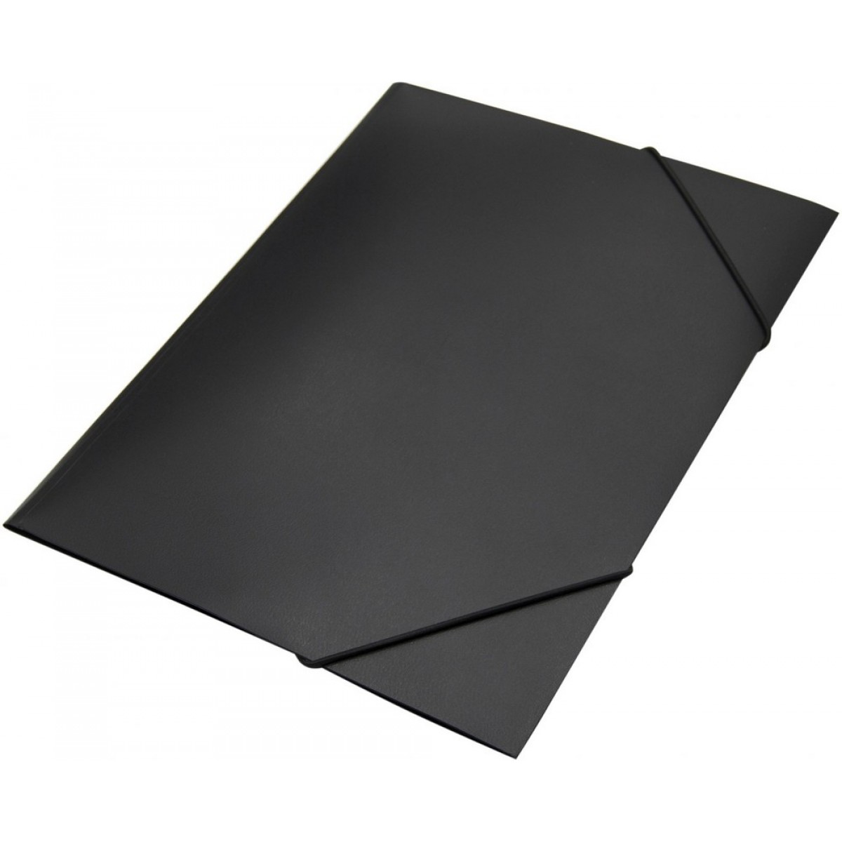 Папка на резинке A4 пластик 500мкр, корешок 15мм черный Silwerhof Eco SE-PR04BLK