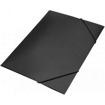 Папка на резинке A4 пластик 500мкр, корешок 15мм черный Silwerhof Eco SE-PR04BLK