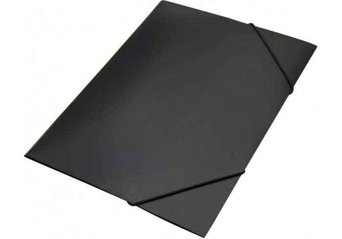 Папка на резинке A4 пластик 500мкр, корешок 15мм черный Silwerhof Eco SE-PR04BLK