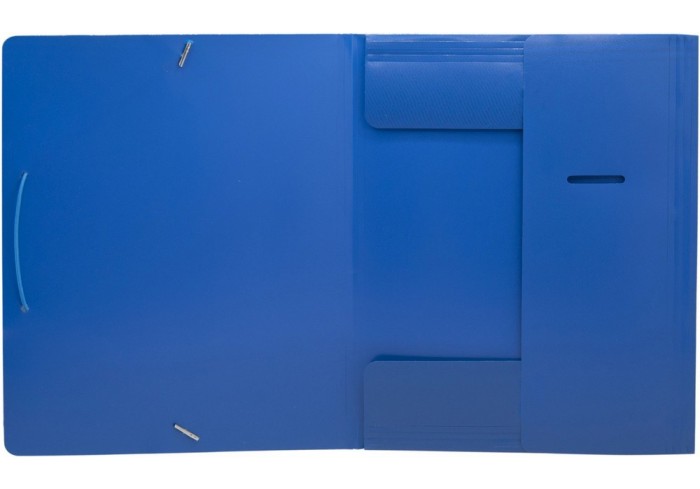 Папка на резинке A4 пластик 500мкр, корешок 15мм синий Silwerhof Eco SE-PR04BLU