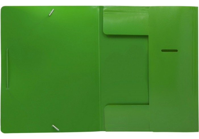Папка на резинке A4 пластик 500мкр, корешок 15мм зеленый Silwerhof Eco SE-PR04GRN
