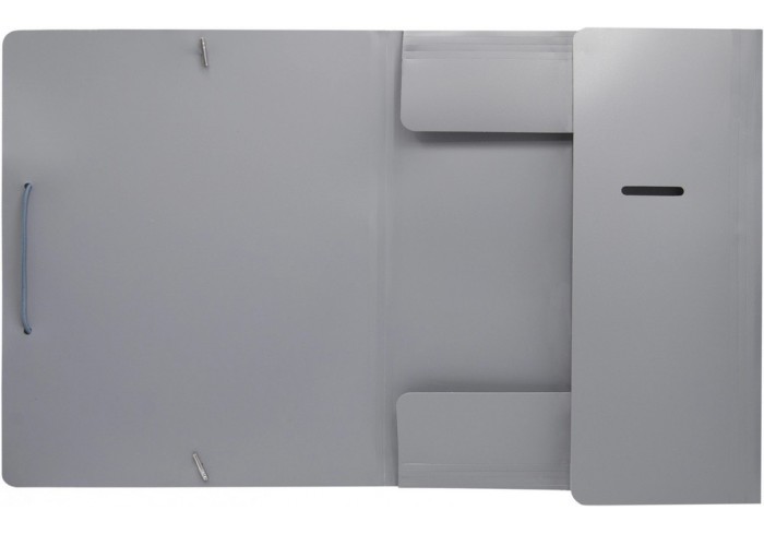 Папка на резинке A4 пластик 500мкр, корешок 15мм серый Silwerhof Eco SE-PR04GREY