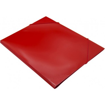 Папка на резинке A4 пластик 500мкр, корешок 15мм красный Silwerhof Eco SE-PR04RED