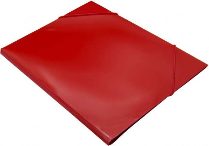 Папка на резинке A4 пластик 500мкр, корешок 15мм красный Silwerhof Eco SE-PR04RED