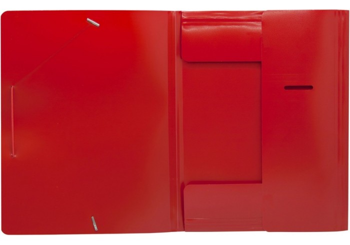 Папка на резинке A4 пластик 500мкр, корешок 15мм красный Silwerhof Eco SE-PR04RED