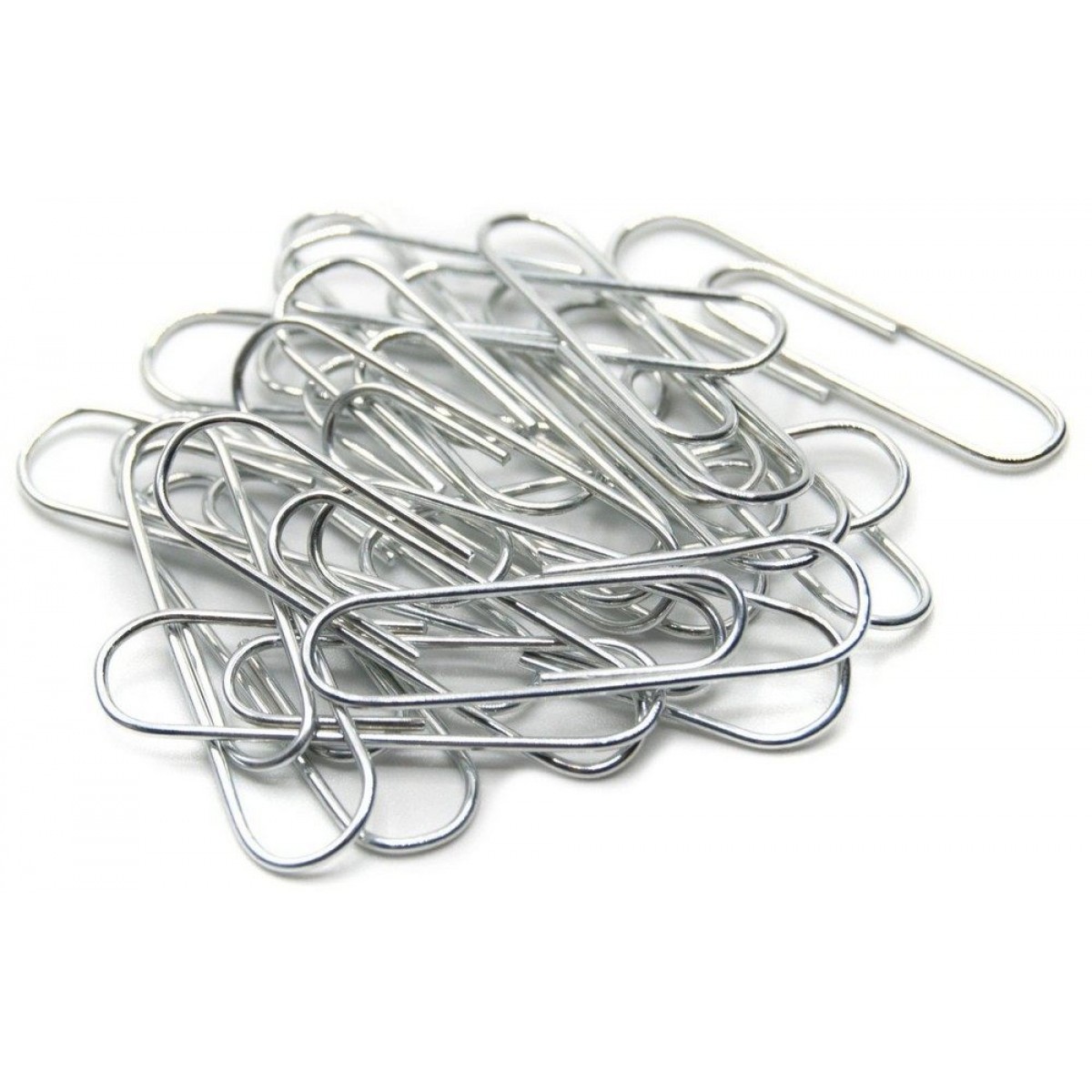 Скрепки металл оцинкованные 25мм (упак.:100шт) картонная коробка  Silwerhof Daily