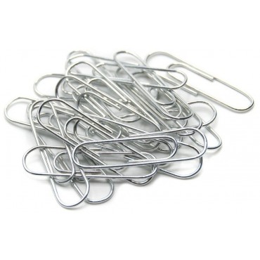 Скрепки металл оцинкованные 25мм (упак.:100шт) картонная коробка  Silwerhof Daily