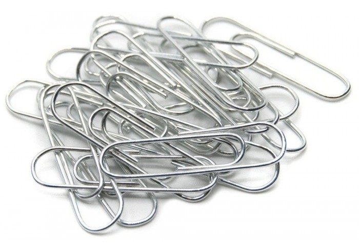 Скрепки металл оцинкованные 25мм (упак.:100шт) картонная коробка  Silwerhof Daily