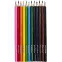 Карандаши деревянные 12 цветов, Silwerhof Color, 2.8мм, шестигранные, ассорти  коробка